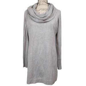 COMO Black | NWT Gray Heather Pullover Cowl Neck Sweater Tunic | Size XL